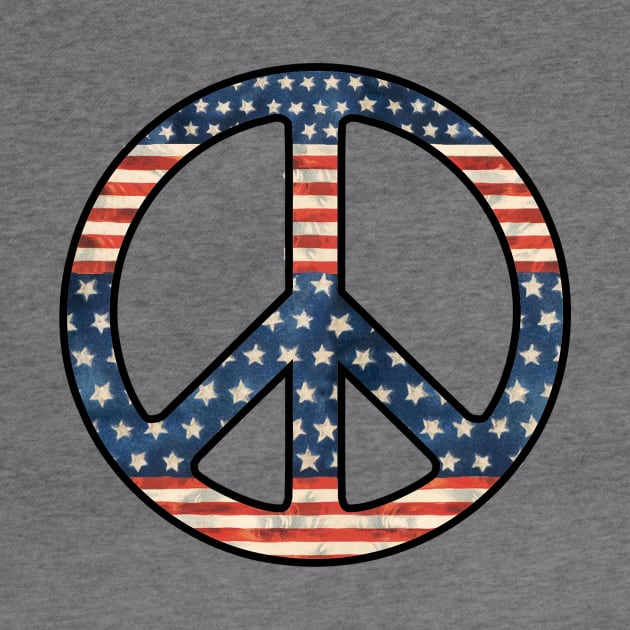 American Flag Peace Sign by jimmythedog